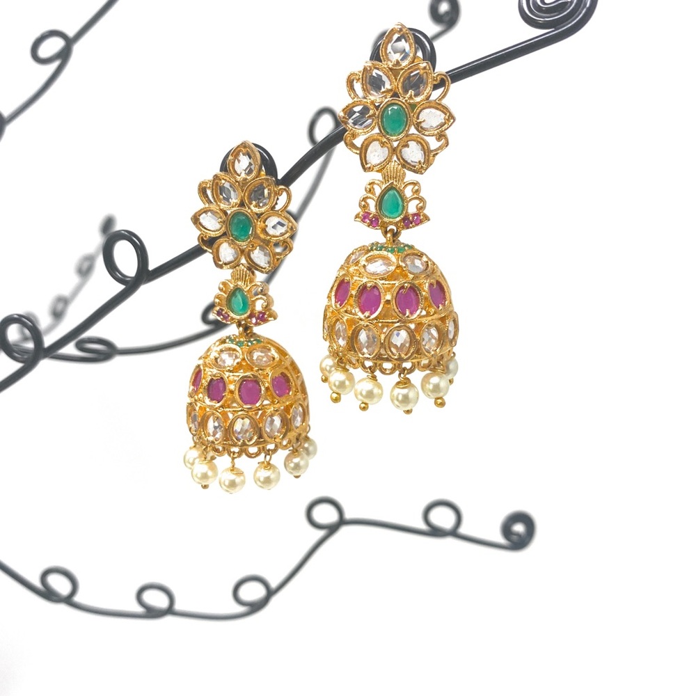 Indian kundan earrings